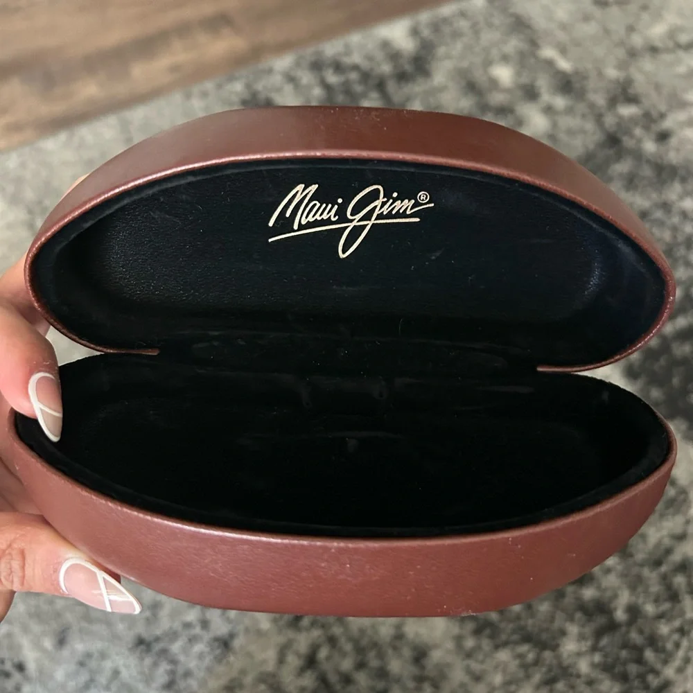 Maui Jim Sunglasses Large Clam Shell Hard Case Only Brown - Picture 5 of 9